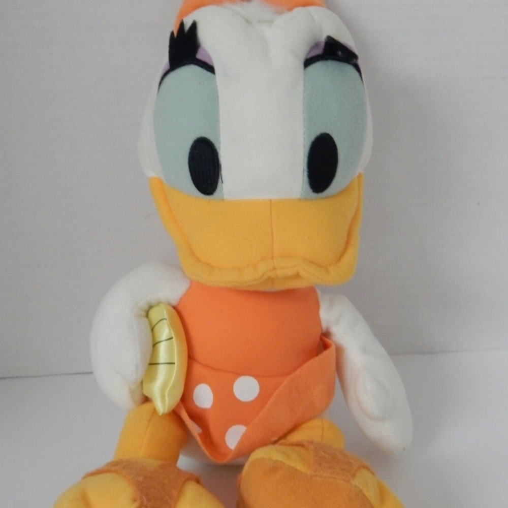 Disney Daisy Duck Plush Orange Outfit SEGA PRIZE REDEMPTION